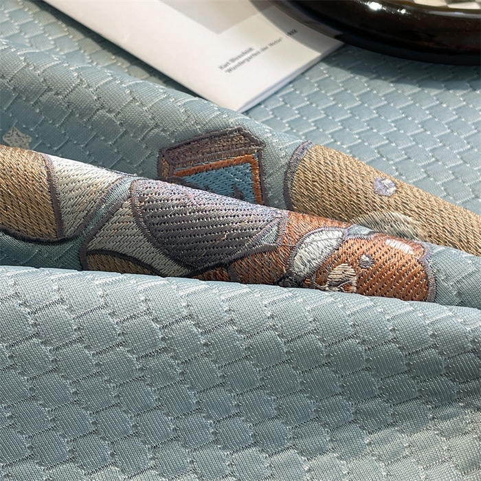 91家纺网 家纺一手货源 找家纺 （总）启程家纺 2025新款凉豆豆复合三明治刺绣款凉席席子-床笠款