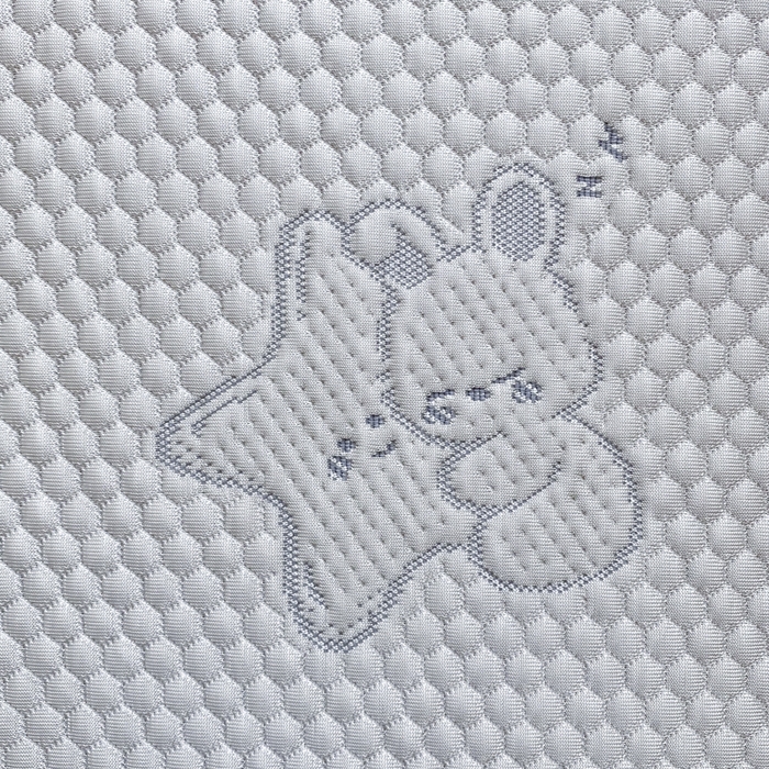 91家纺网 家纺一手货源 找家纺 千朵 2025新款凉感PE冰豆豆提花床笠款凉席 星星兔香槟