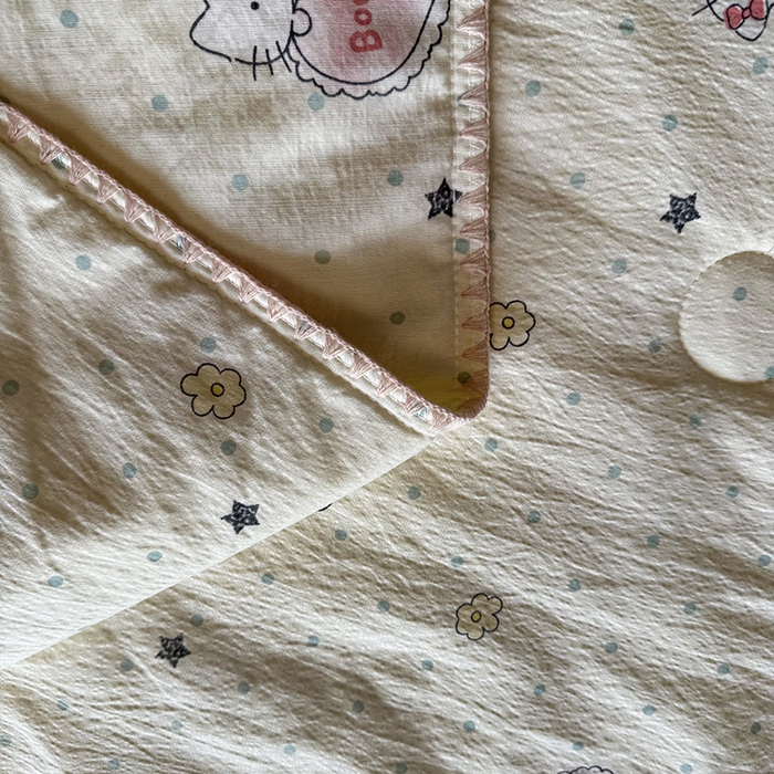 91家纺网 家纺一手货源 找家纺 晚爱家纺（原晚安家居）  2025新款A类母婴级云感双层纱三角针夏被贝壳边夏凉被春夏贝壳绣【可提供买家秀】 爱心kt