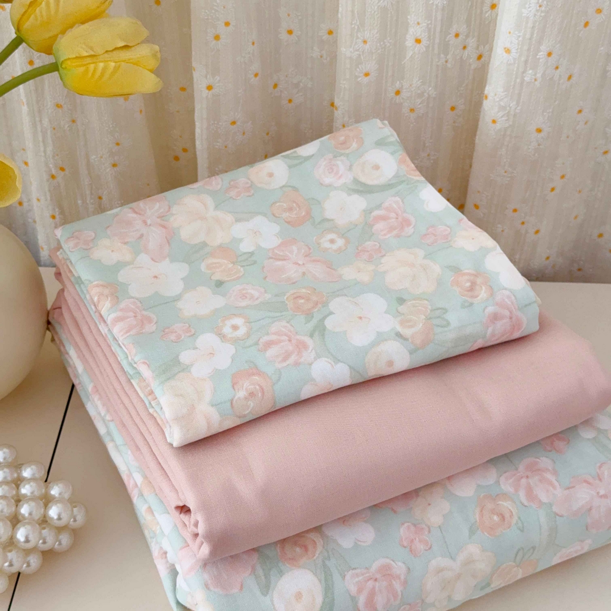 91家纺网 家纺一手货源 找家纺 于果 2025新款双层纱四件套第五批 乔德花园