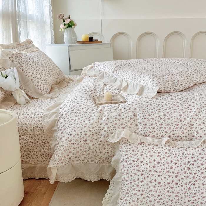 91家纺网 家纺一手货源 找家纺 添越家纺2025新款纯棉砂洗床盖三件套四件套系列时光恋人