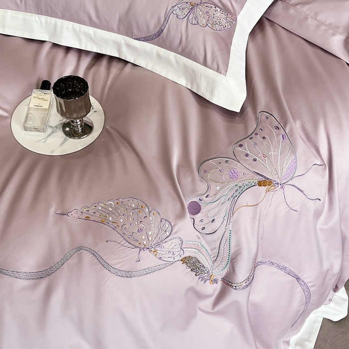 91家纺网 家纺一手货源 找家纺 （总）瑞雪家居 2025新款50双股长绒棉纯棉绣花四件套