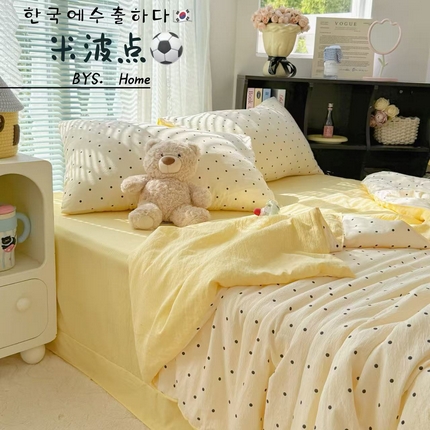 91家纺网 家纺一手货源 找家纺 （总）暖伊家居2025新款云感双层纱夏被四件套