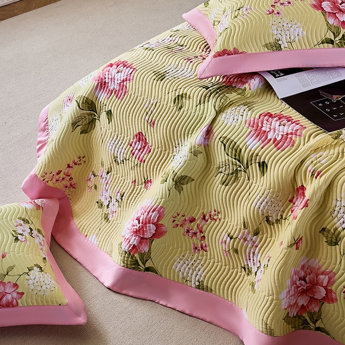 91家纺网 家纺一手货源 找家纺 南通朵美纺织品有限公司 2025【DM】60支兰精天丝软席三件套 花意阑珊