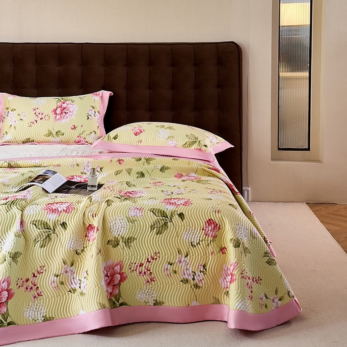 91家纺网 家纺一手货源 找家纺 南通朵美纺织品有限公司 2025【DM】60支兰精天丝软席三件套 花意阑珊