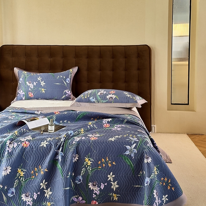 91家纺网 家纺一手货源 找家纺 南通朵美纺织品有限公司 2025【DM】60支兰精天丝软席三件套 落红小雅