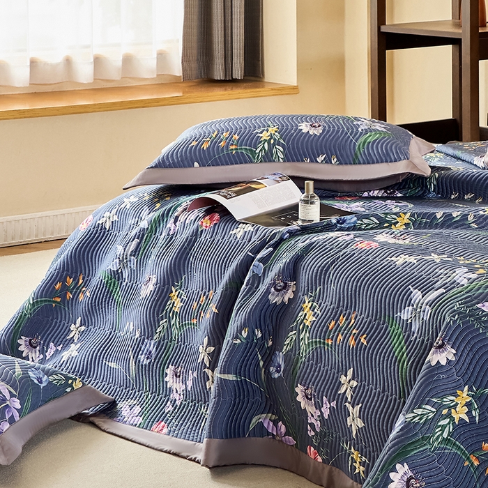 91家纺网 家纺一手货源 找家纺 南通朵美纺织品有限公司 2025【DM】60支兰精天丝软席三件套 落红小雅