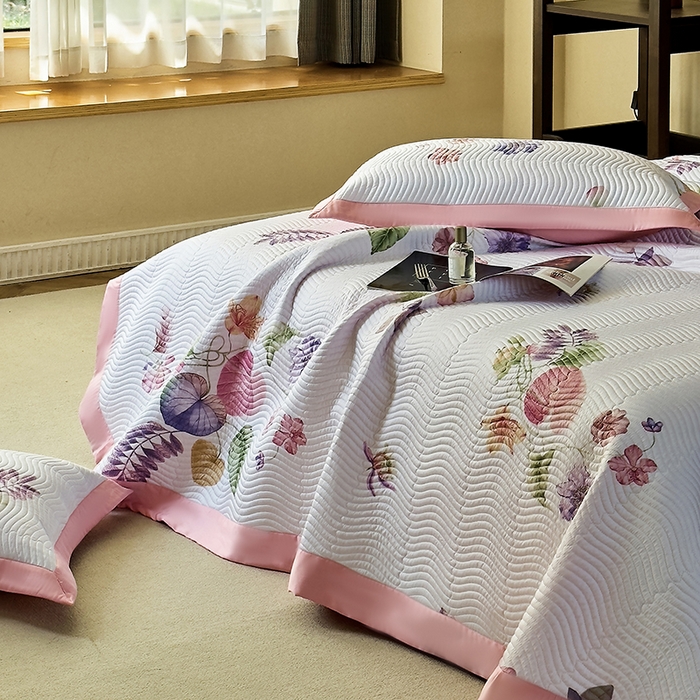 91家纺网 家纺一手货源 找家纺 南通朵美纺织品有限公司 2025【DM】60支兰精天丝软席三件套 清新百合