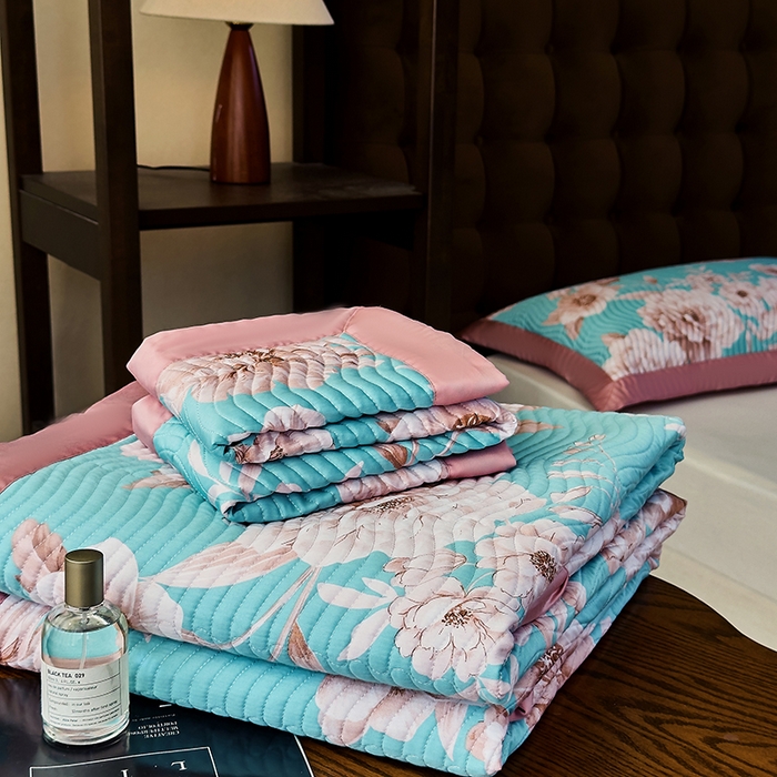 91家纺网 家纺一手货源 找家纺 南通朵美纺织品有限公司 2025【DM】60支兰精天丝软席三件套 清幽花香