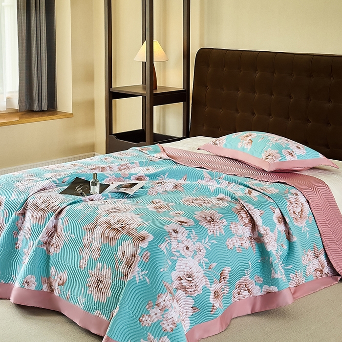 91家纺网 家纺一手货源 找家纺 南通朵美纺织品有限公司 2025【DM】60支兰精天丝软席三件套 清幽花香