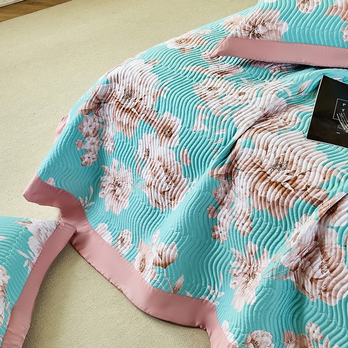 91家纺网 家纺一手货源 找家纺 南通朵美纺织品有限公司 2025【DM】60支兰精天丝软席三件套 清幽花香