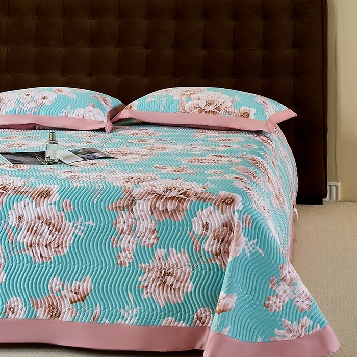 91家纺网 家纺一手货源 找家纺 南通朵美纺织品有限公司 2025【DM】60支兰精天丝软席三件套 清幽花香