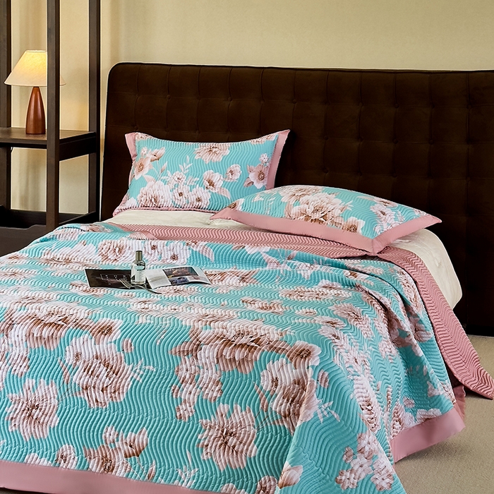 91家纺网 家纺一手货源 找家纺 南通朵美纺织品有限公司 2025【DM】60支兰精天丝软席三件套 清幽花香