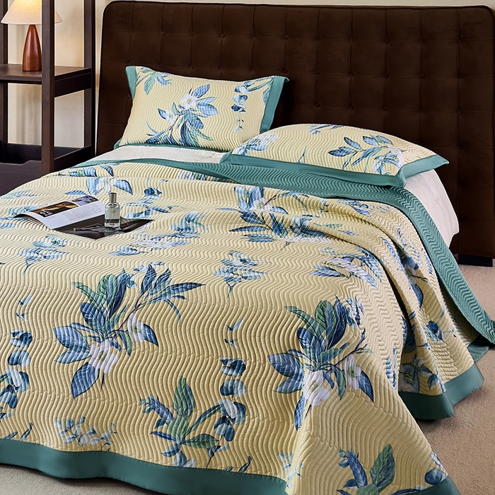 91家纺网 家纺一手货源 找家纺 南通朵美纺织品有限公司 2025【DM】60支兰精天丝软席三件套 芯香花语