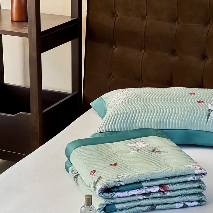 91家纺网 家纺一手货源 找家纺 南通朵美纺织品有限公司 2025【DM】60支兰精天丝软席三件套 一枝独秀