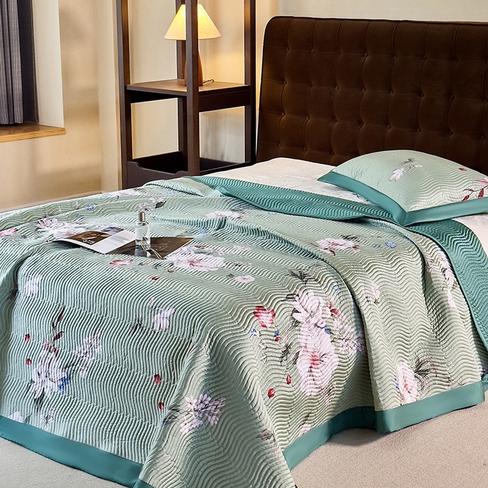 91家纺网 家纺一手货源 找家纺 南通朵美纺织品有限公司 2025【DM】60支兰精天丝软席三件套 一枝独秀