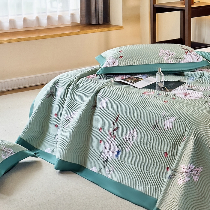 91家纺网 家纺一手货源 找家纺 南通朵美纺织品有限公司 2025【DM】60支兰精天丝软席三件套 一枝独秀