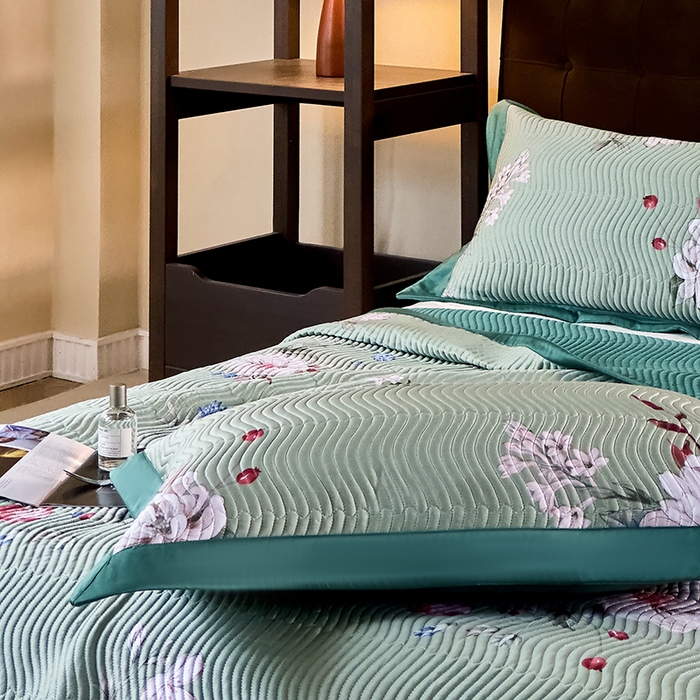 91家纺网 家纺一手货源 找家纺 南通朵美纺织品有限公司 2025【DM】60支兰精天丝软席三件套 一枝独秀