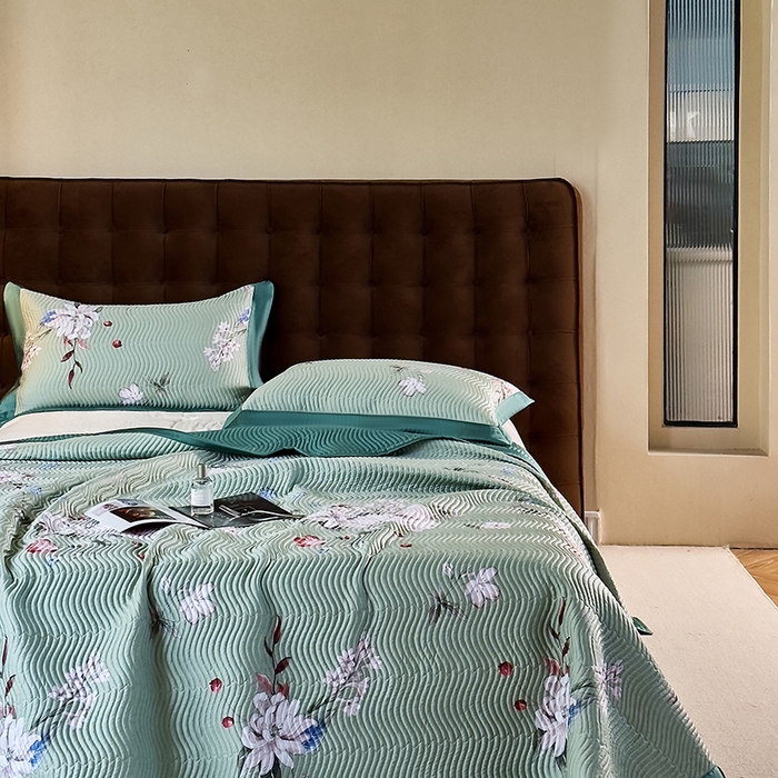 91家纺网 家纺一手货源 找家纺 南通朵美纺织品有限公司 2025【DM】60支兰精天丝软席三件套 一枝独秀