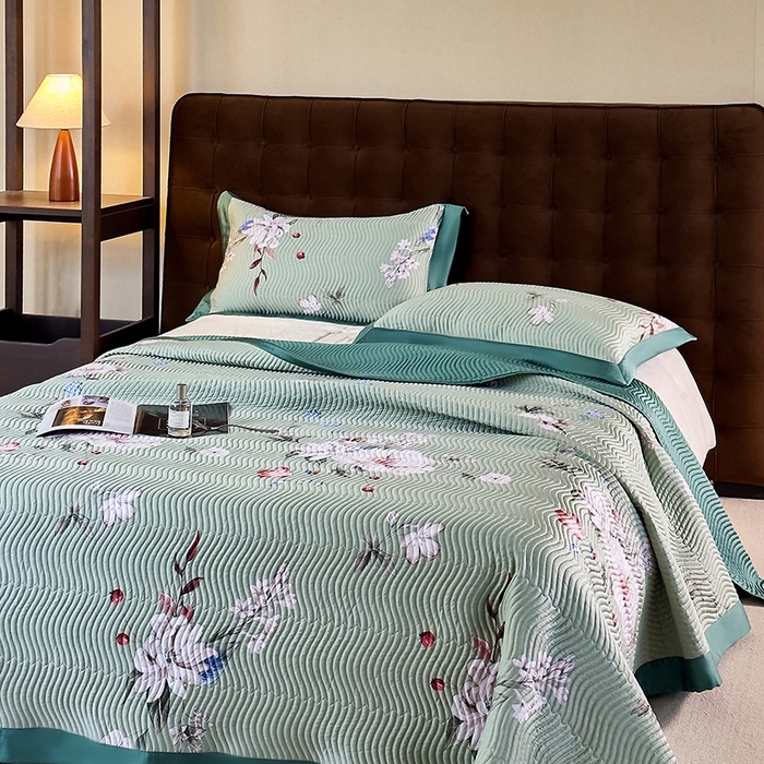 91家纺网 家纺一手货源 找家纺 南通朵美纺织品有限公司 2025【DM】60支兰精天丝软席三件套 一枝独秀