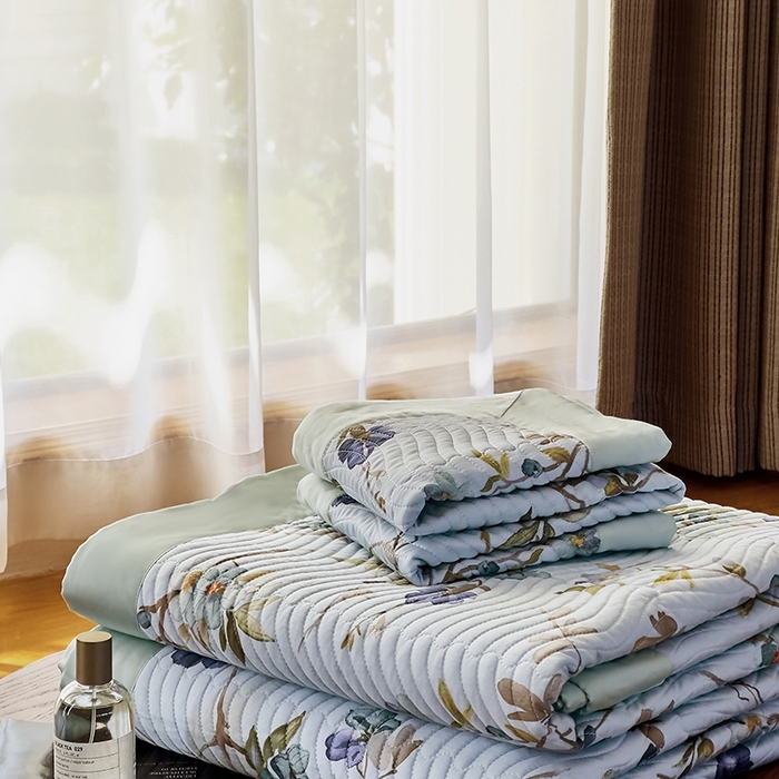 91家纺网 家纺一手货源 找家纺 南通朵美纺织品有限公司 2025【DM】60支兰精天丝软席三件套 醉花荫