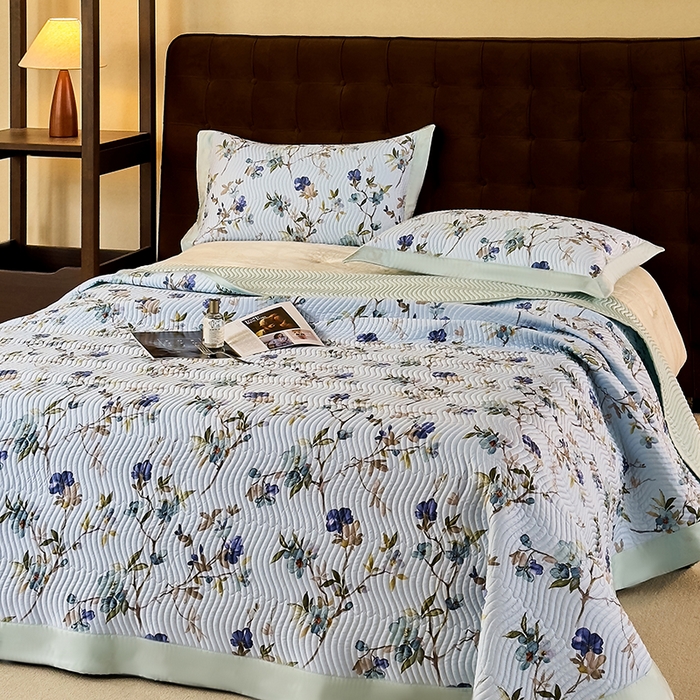 91家纺网 家纺一手货源 找家纺 南通朵美纺织品有限公司 2025【DM】60支兰精天丝软席三件套 醉花荫