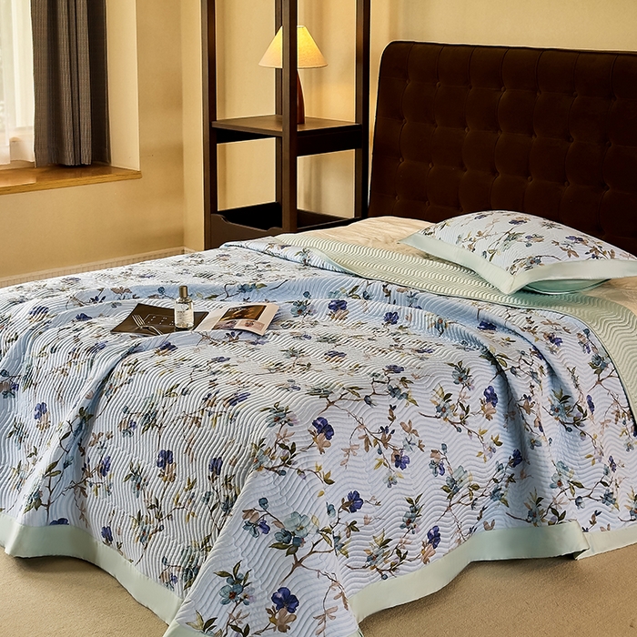 91家纺网 家纺一手货源 找家纺 南通朵美纺织品有限公司 2025【DM】60支兰精天丝软席三件套 醉花荫