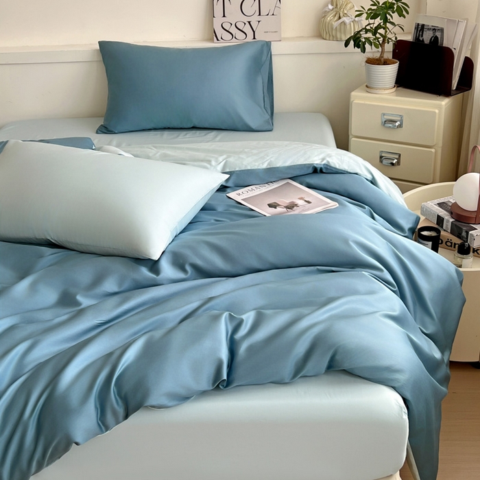 91家纺网 家纺一手货源 找家纺 （总）耀悦家纺 2025春夏新款A类拼色60支全棉纯棉四件套-第三波