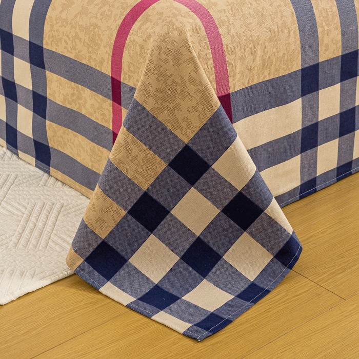 91家纺网 家纺一手货源 找家纺 （总）红日子纺织品 2025新款直播热卖原棉老粗布印花床单三件套