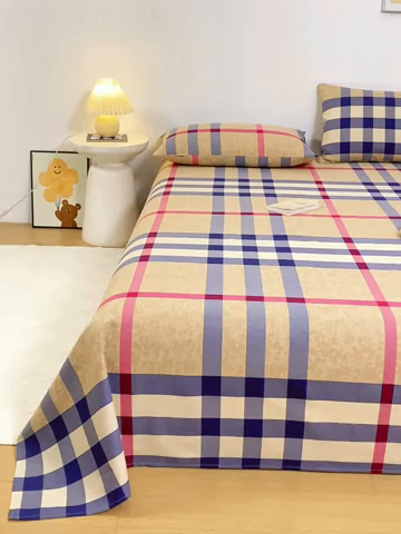 91家纺网 家纺一手货源 找家纺 （总）红日子纺织品 2025新款直播热卖原棉老粗布印花床单三件套