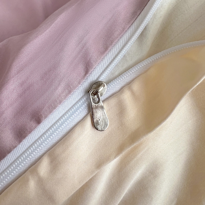 91家纺网 家纺一手货源 找家纺 耀悦家纺 2025春夏新款A类拼色60支全棉纯棉四件套-第三波 优雅紫+暖阳黄