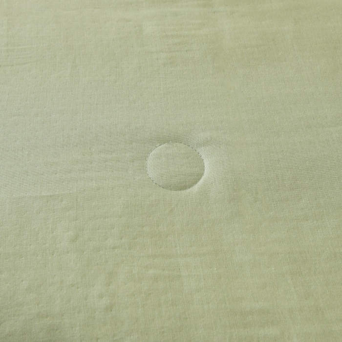 91家纺网 家纺一手货源 找家纺 金艾草 2025新款纯棉纱布棉花单夏被夏凉被空调被 草绿（花边款）