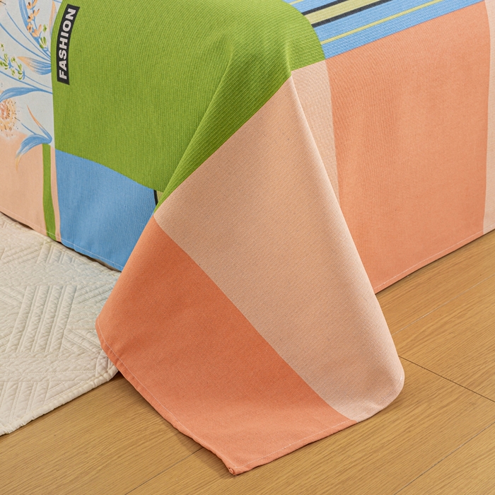 91家纺网 家纺一手货源 找家纺 红日子纺织品 2025新款直播热卖原棉老粗布印花床单三件套 如梦