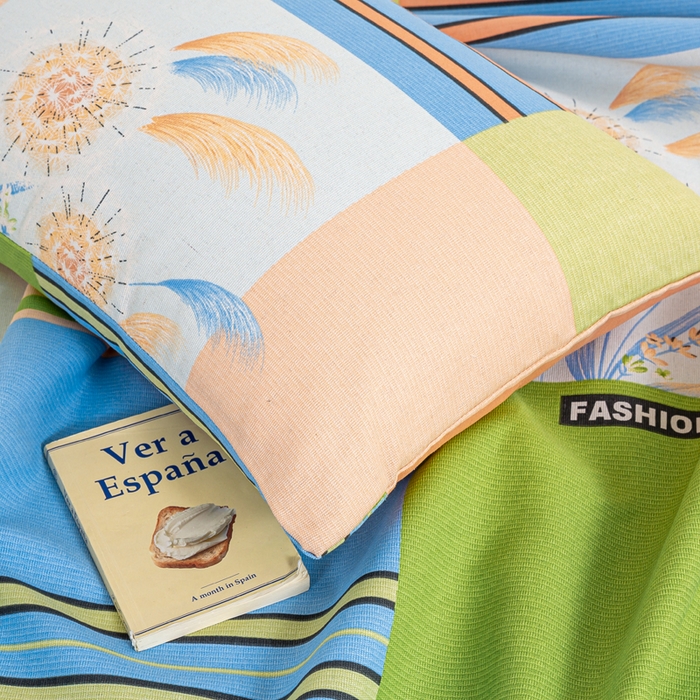 91家纺网 家纺一手货源 找家纺 红日子纺织品 2025新款直播热卖原棉老粗布印花床单三件套 如梦