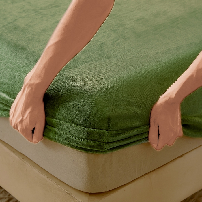 91家纺网 家纺一手货源 找家纺 （总）耐思家纺 2023新款牛奶绒单面床笠  床笠 三件套