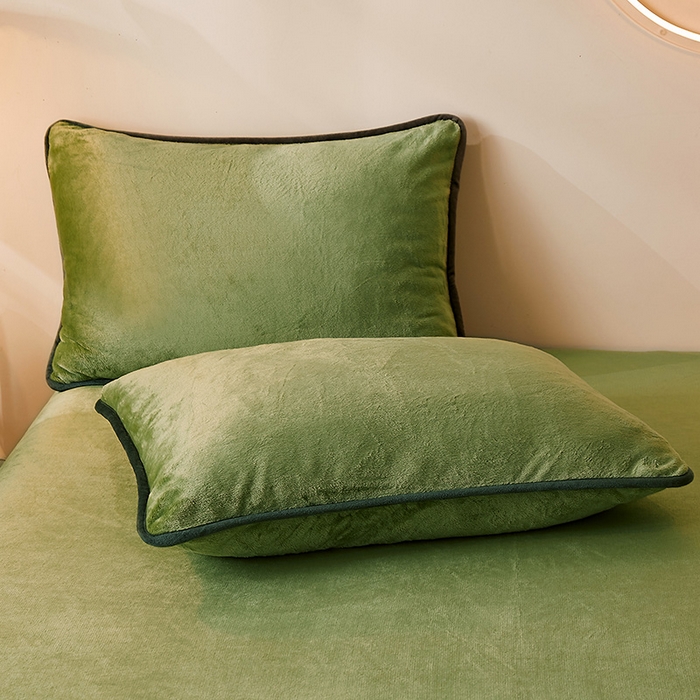 91家纺网 家纺一手货源 找家纺 （总）耐思家纺 2023新款牛奶绒单面床笠  床笠 三件套