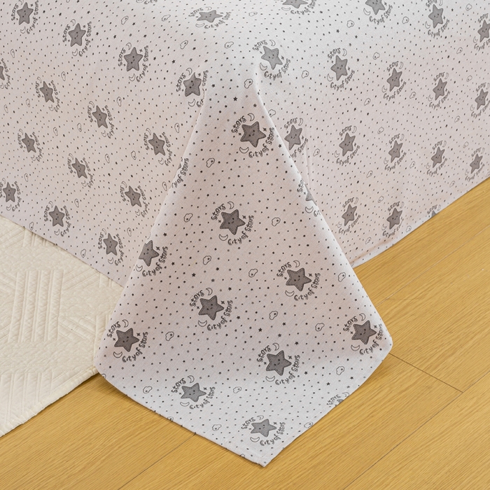 91家纺网 家纺一手货源 找家纺 红日子纺织品 2025新款直播热卖原棉老粗布印花床单三件套 加州阳光