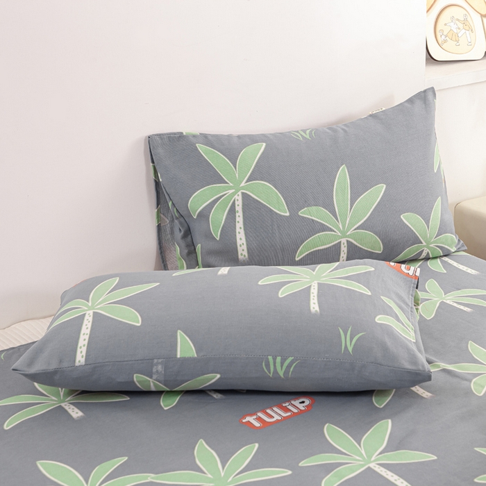 91家纺网 家纺一手货源 找家纺 红日子纺织品 2025新款直播热卖原棉老粗布印花床单三件套 柏林梦镜