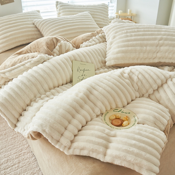 91家纺网 家纺一手货源 找家纺 （总）耐思家纺 2023新款A类母婴级兔毛绒四件套