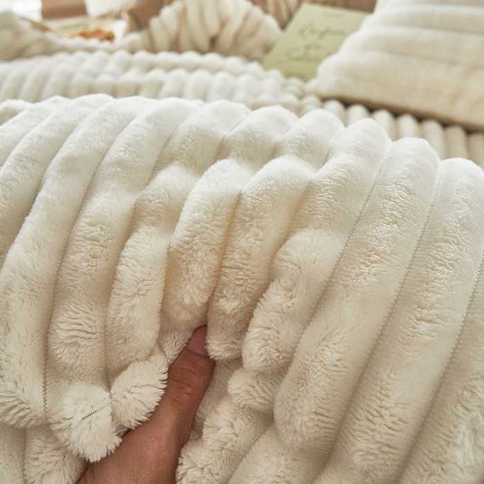 91家纺网 家纺一手货源 找家纺 （总）耐思家纺 2023新款A类母婴级兔毛绒四件套