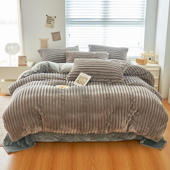 91家纺网 家纺一手货源 找家纺 （总）耐思家纺 2023新款A类母婴级兔毛绒四件套