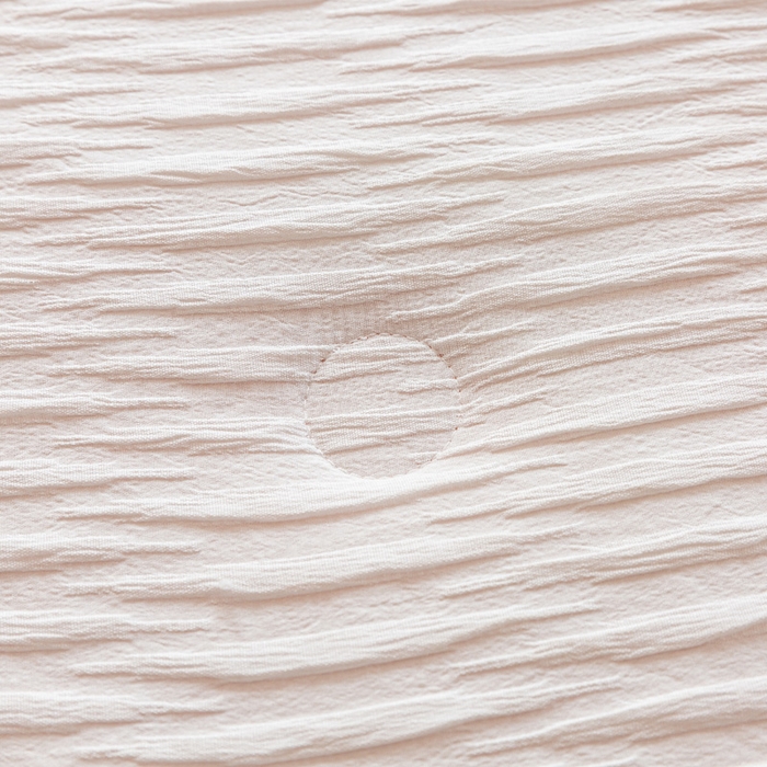 91家纺网 家纺一手货源 找家纺 斯卡诺家纺 2025新款直播爆款提花针织泡泡纱夏被四件套夏凉被空调被四件套 白桔色