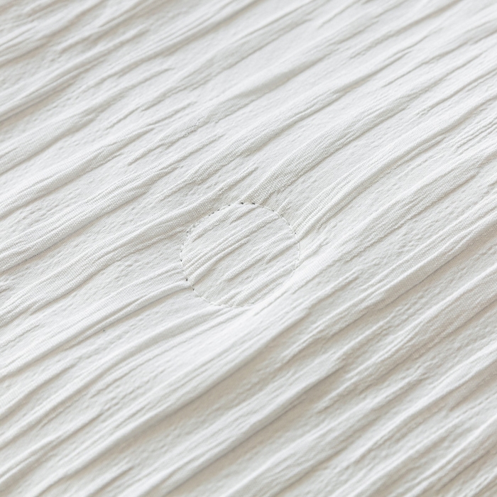 91家纺网 家纺一手货源 找家纺 斯卡诺家纺 2025新款直播爆款提花针织泡泡纱夏被四件套夏凉被空调被四件套 白灰色