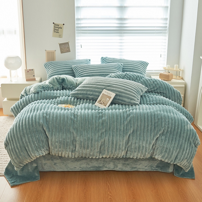 91家纺网 家纺一手货源 找家纺 （总）耐思家纺 2023新款A类母婴级兔毛绒四件套