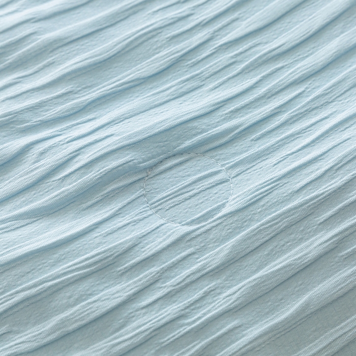 91家纺网 家纺一手货源 找家纺 斯卡诺家纺 2025新款直播爆款提花针织泡泡纱夏被四件套夏凉被空调被四件套 蓝色