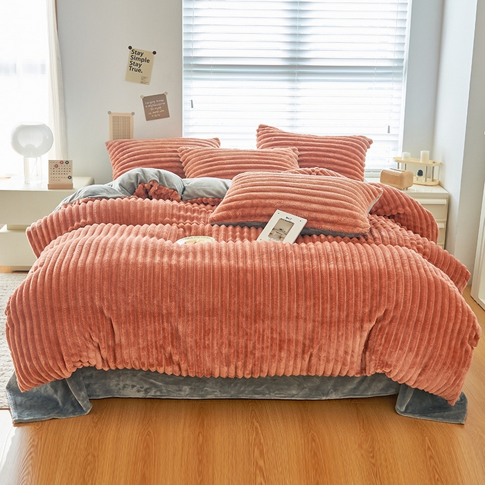 91家纺网 家纺一手货源 找家纺 （总）耐思家纺 2023新款A类母婴级兔毛绒四件套