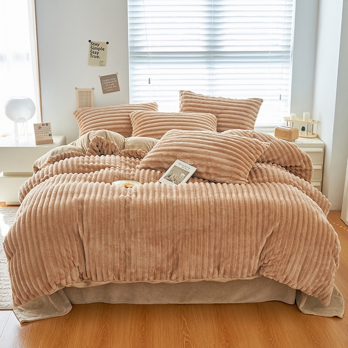 91家纺网 家纺一手货源 找家纺 （总）耐思家纺 2023新款A类母婴级兔毛绒四件套