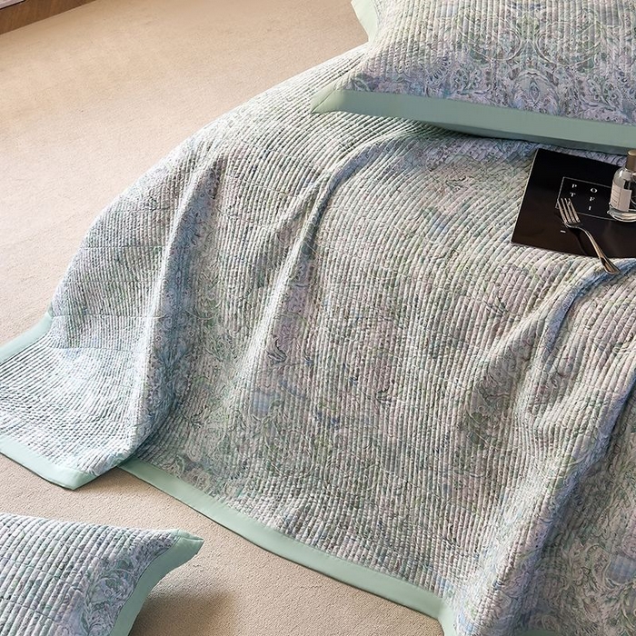 91家纺网 家纺一手货源 找家纺 南通朵美纺织品有限公司 2025【DM】50天丝软席席子三件套 安娜 绿