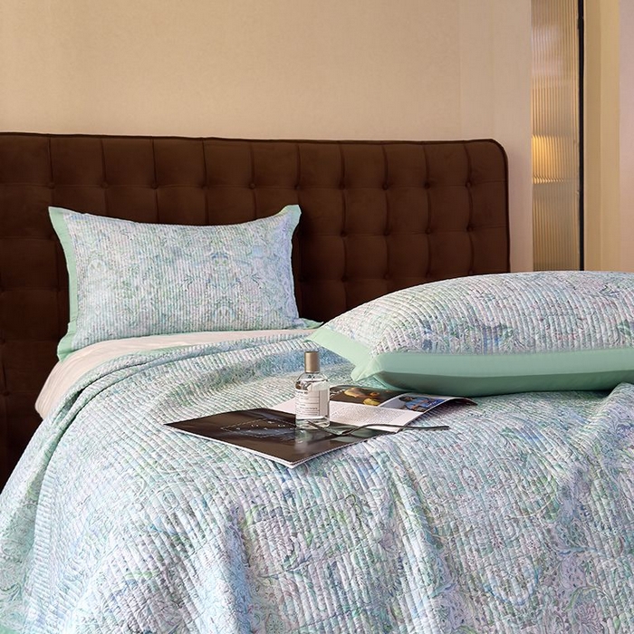 91家纺网 家纺一手货源 找家纺 南通朵美纺织品有限公司 2025【DM】50天丝软席席子三件套 安娜 绿