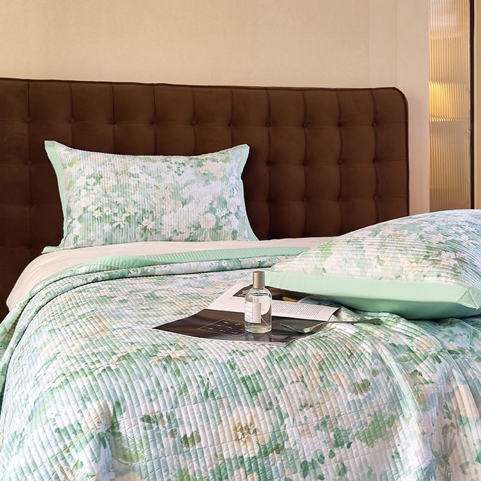 91家纺网 家纺一手货源 找家纺 南通朵美纺织品有限公司 2025【DM】50天丝软席席子三件套 莱茵花园 绿